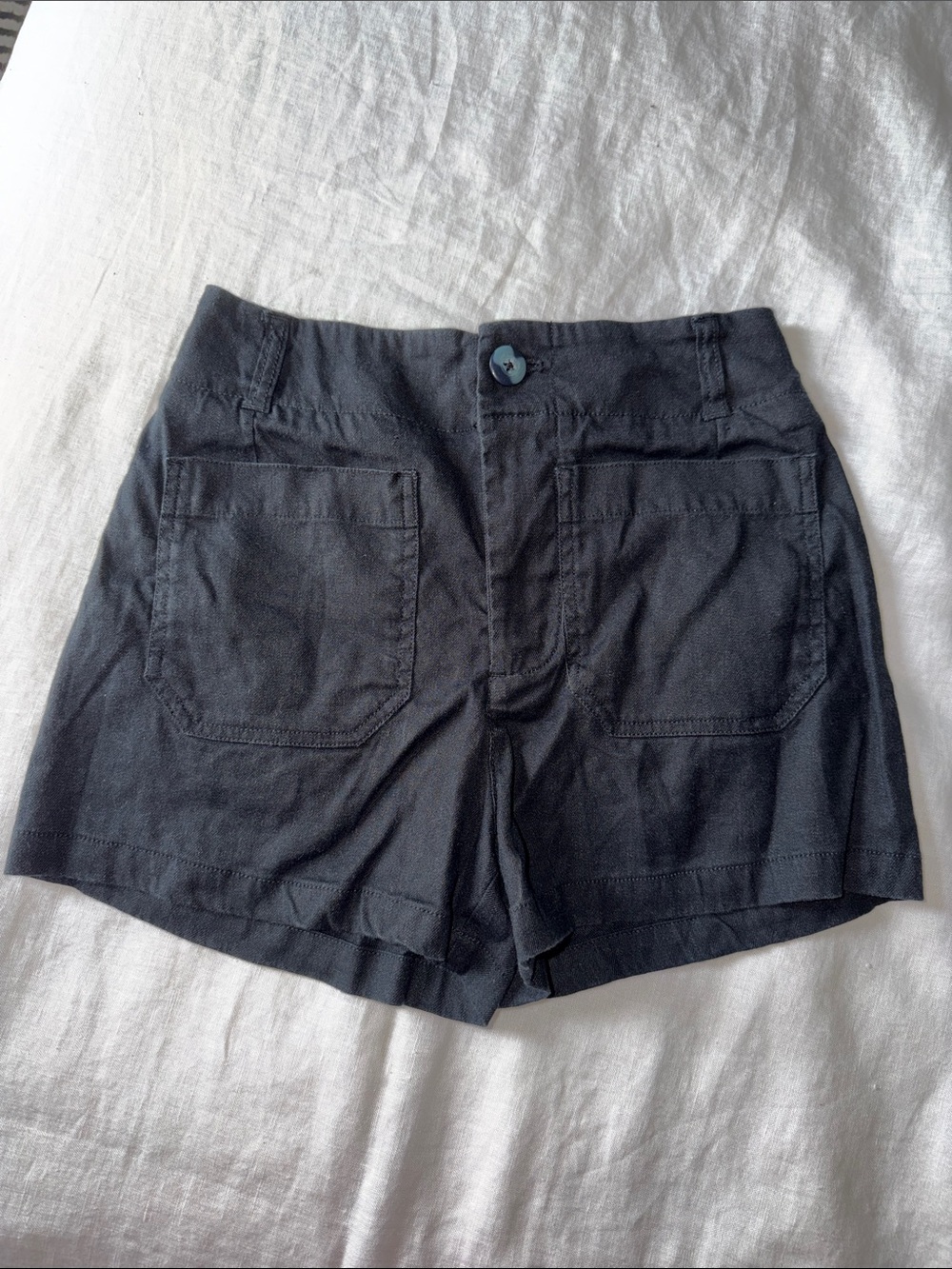 Maeve Anthropologie “The Colette” Black High-Waist Front-Pocket Shorts Size 25